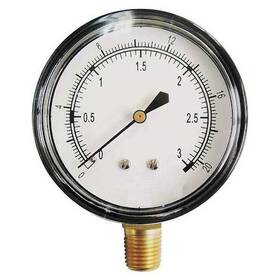 18c782 Zoro Select Low Pressure Gauge To 10 Psi 2 1/2 In Dial 1/4 Npt