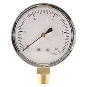 18c783 Zoro Select Low Pressure Gauge To 15 Psi 2 1/2 In Dial 1/4 Npt