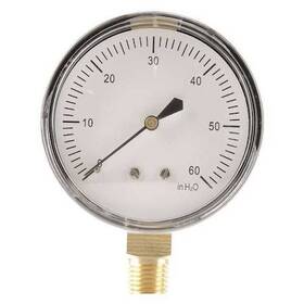 18c785 Zoro Select Low Pressure Gauge To 60 Psi 2 1/2 In Dial 1/4 Npt
