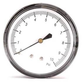 18c791 Zoro Select Low Pressure Gauge To 10 Psi 2 1/2 In Dial 1/4 Npt