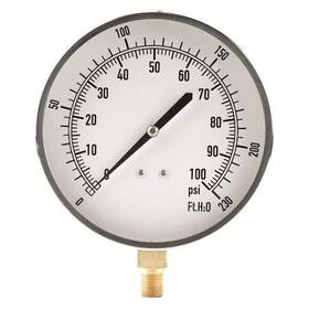 18c811 Zoro Select Altitude Pressure Gauge To 230 Psi 4 1/2 In Dial 1/4