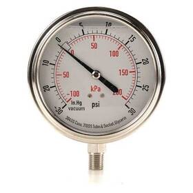 4cfj6 Zoro Select Commercial Compound Gauge 30 To Psi 3 1/2 In Dial