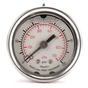 4cfl5 Zoro Select Commercial Pressure Gauge To 100 Psi 1/8 In Mnpt 1-1/2