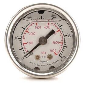 4cfn2 Zoro Select Commercial Pressure Gauge To 1 000 Psi 1/2 In Dial 1/8