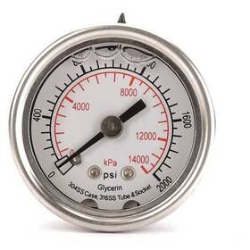 4cfn3 Zoro Select Commercial Pressure Gauge To 2 000 Psi 1 1/2 In Dial 1/8