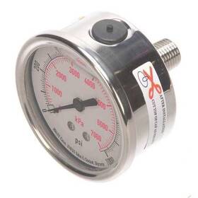 4cfu3 Zoro Select Commercial Pressure Gauge To 1000 Psi 1/4 In Mnpt 2-1/2
