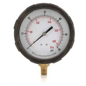 4eff4 Zoro Select Industrial Pressure Gauge To 60 Psi 1/4 In Mnpt 4 Dial