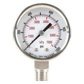 4fml4 Zoro Select Commercial Pressure Gauge To 1 000 Psi 2 In Dial 1/4