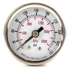 4fmt7 Zoro Select Commercial Pressure Gauge To 300 Psi 1 1/2 In Dial 1/8