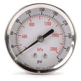 4fmw8 Zoro Select Commercial Pressure Gauge To 300 Psi 2 1/2 In Dial 1/4