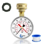 2-1/2" Water Pressure Test Gauge, 0-200 Psi, Red Max Pointer, 3/4" Female Hose. Fixed Price $20.38.