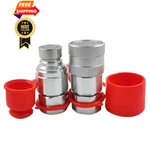 ISO16028 3/8'' Flat Face Hydraulic Quick Connect 1-SET 3/8" Npt, Yellow. Fixed Price $65.99.