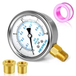 Meanlin Measure 10PSI Stainless Steel 1/4" Npt 2.5" Face Dial Liquid Filled Pr. Fixed Price $23.95.