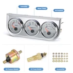 2" 52MM Chrome Car Triple Gauge Set Kit 3IN1 Water Temp Oil Pressure Volt Meter. Fixed Price $26.99.