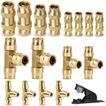 17PCS Dot Brass Air Brake Line Fittings Kit, 1/4" 3/8" 1/2" Push In.... Fixed Price $47.64.