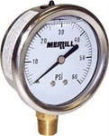 Merrill PGLNL100 No Lead Liquid Filled Pressure Gauge 0-100 Psi. Fixed Price $24.95.