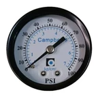 Pressure Gauge 0-100 Psi By Campbell Pt.no. PGCBM-1-NL Lead Free 2"DIA. 1/4 Npt. Fixed Price $8.00.