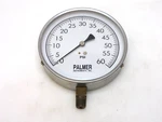 Palmer Instrument 5" Face Pressure Gauge 1/4" Npt 0-60 Psi. Fixed Price $27.00.