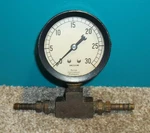 Vintage Marsh Instrument Co. Vacuum Pressure Gauge 0-30VAC With T-connector. Fixed Price $11.98.