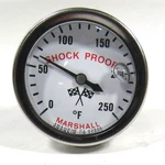 Marshall Temp Gauge I-14-SP; 0-250DEG 1.4 In. Od, 3/8 Npt, Liquid Filled, White. Fixed Price $43.77.