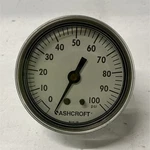 Ashcroft 100 Psi Pressure Gauge Back Mount 63 Mm 1/4 In Mpn 5WK77. Fixed Price $30.00.