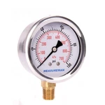 Measureman Pressure Gauge 1/4 Npt, 0-100PSI/KPA Glycerin Filled. Fixed Price $15.63.