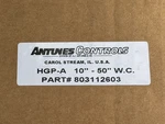 Antunes Controls Hgp-a Pressure Switch 10" -50" W.c. #803112602 Oem New In Box. Fixed Price $150.00.