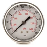 Commercial Pressure Gauge, To 200 Psi, 1/2 In Dial, 1/4 Npt, Center Back. Fixed Price $24.49.
