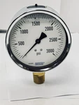 Wika Liquid Filled Pressure Gauge 0-3000 Psi 4" Face 1/2" Npt Lm 9314253. Fixed Price $79.95.