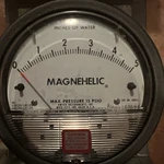 Dwyer Magnehelic Pressure Gauge 0-5 Of Water On Metal Stand # (2005C). Fixed Price $37.00.