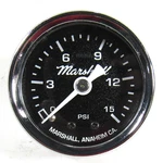 Marshall Fuel Pressure Gauge MC00015; 0-15 Psi, Black/chrome, Non-liquid Filled. Fixed Price $19.77.