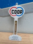 Vintage Thermometer Coop Gas Oil 7 Inch Sign Pole Lollipop Cambridge Nebraska. Fixed Price $34.00.