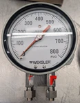 0-800 Psig Settable Duplex Pressure Gage Ashcroft / Weksler 1038A Z4S4. Fixed Price $79.99.