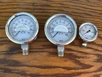 (3) Wika Liquid-filled Pressure Gauges, 4 100PSI Swiss Bourden & 2.5 1500PSI. Fixed Price $71.91.