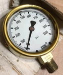 Wika Pressure Gauge: 2-1/2 Dial, To 1,000 Psi, 1/4 Thread, Npt, Lower Mount. Fixed Price $34.25.