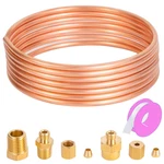 Yullsorom 72'' Oil Pressure Gauge Tubing Kit Set Of Copper Tube And Threaded Bra. Fixed Price $17.28.