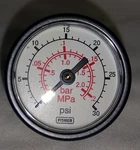 Fisher 11B4040X012 Pressure Gauge 0-30PSI, Brass, 1-1/2" Dial 1/8"NPT (2 Pcs). Fixed Price $80.10.
