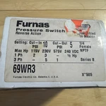 Furnas Pressure Switch 69WR3 Reverse Action Cut 10 Out 5 New Original. Fixed Price $49.00.