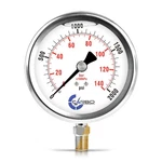 2000 Psi Glycerin Liquid Filled Pressure Gauge, 4" Dial, 1/4 Npt Lower Mount,.... Fixed Price $49.26.