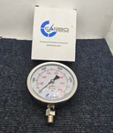Carbo L40-SSL-5.0K: 4" Pressure Gauge Stainless Steel Connection Liquid Filled. Fixed Price $47.50.