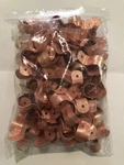 Lot Of 100 3/4" Two Hole Copper Fitting Pipe Tube Strap Plumbing. Fixed Price $30.00.