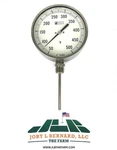 Weksler, BM5-14-3, 5" Bimetal Thermometer, 1/2" Npt, 4" Stem, 50-500 F, Sst, New. Fixed Price $35.00.