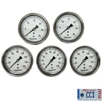 Ashcroft Pressure Gauges Ea.: Ranges 0-160, 0-100, 0-30 Psi Pn: 35-1009-SW-02B. Fixed Price $75.00.
