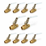 Midline Valve Premium Brass Fip X Full Port Ball Lock Handle (10 Pack). Fixed Price $89.99.