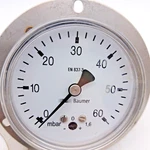 Baumer En 837-3 Pressure Gauge 0-60 Bar. Guaranteed. Fixed Price $37.97.