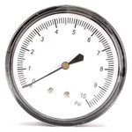 Low Pressure Gauge, To 10 Psi, 1/2 In Dial, 1/4 Npt, Center Back. Fixed Price $31.29.