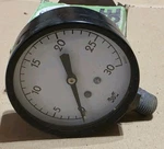 Marshalltown 2.5" Pressure Gauge 30 Psi 1/4" Npt Bottom Conn. Black Steel Case. Fixed Price $15.00.