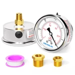 -30INHG 0PSI Stainless Steel 1/8" Npt 2.5" Face Dial Vacuum Pressure Gauge, Cent. Fixed Price $18.95.