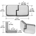 Crl UVHG3BN Brushed Nickel Bond Classic Series Glass Door Hinge. Fixed Price $21.98.