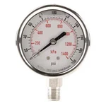 Commercial Pressure Gauge, 200 Psi, 1/2 In 1/4 Npt, Bottom Location. Fixed Price $45.61.